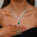 Women’s Jewelry Set Fashion Hot Selling Zircon Diamond Geometric Necklace Earrings Set Light Luxury Clavicle Chain High End Temperament Jewelry_ipsvogv.com