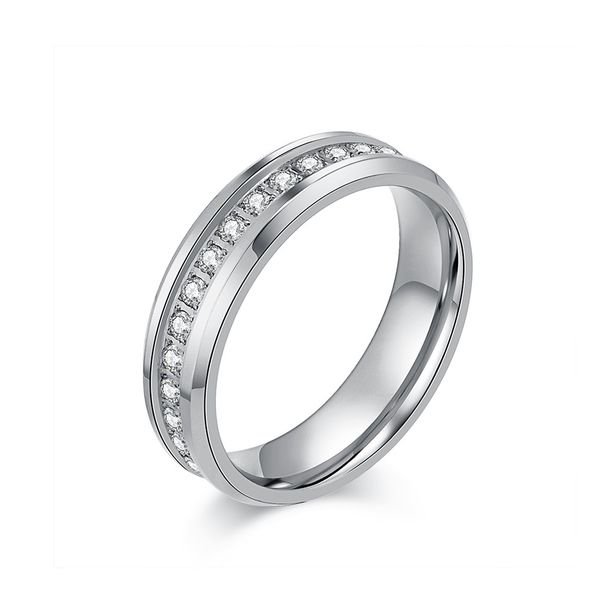 Neutral light luxury style titanium steel diamond ring men and women wedding proposal ring hand jewelry holiday gift_ipsvogv.com