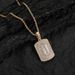 Men's Jewelry Military Brand Square Pendant Hip Hop Necklace Copper Inlaid Zircon Rectangular Shield Pendant_ipsvogv.com
