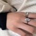 Temperament Water Drop Zircon Female Fashion Devil's Eye Open Ins Finger Ring_ipsvogv.com
