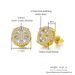 Unisex popular full diamond hip hop earrings round micro inlaid zircon thread earrings men's earrings hot selling earrings_ipsvogv.com