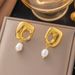 INS With A High-end Feel For Women, Fashionable, Simple, Luxurious, Round, Electroplated Stainless Steel, New Earrings_ipsvogv.com