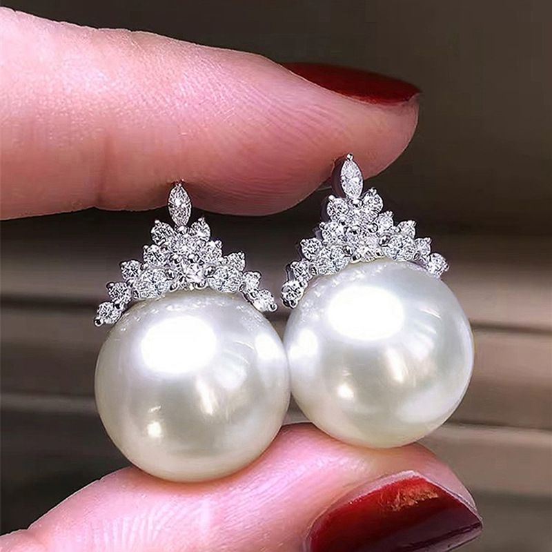 Cao Shi Crown Earrings Princess Queen Elegant Accessories Fashion Design Jewelry_ipsvogv.com