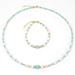 3mm Faceted Crystal Shell Hyacinth Round Beads Natural Stone Bracelet Necklace Set_ipsvogv.com