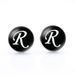 Jewelry A-Z Letter Time French Silver Men's Shirt Cufflinks_ipsvogv.com