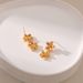 S925 silver needle anti allergic classic flower chain design niche gold temperament earrings plated with K real gold_ipsvogv.com