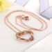 Women’s Jewelry Set Fashion fashion heart shaped earrings and necklace jewelry set zircon micro inlaid real gold plated_ipsvogv.com