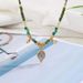 Colored Natural Stone Handmade Bead Necklace, Bohemian Style, Light Luxury Temperament, Fashionable Collarbone Chain_ipsvogv.com