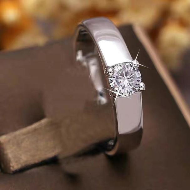 Live Luxury Wedding Simulation Diamond For Men And Women One Pair Adjustable Proposal Ring Props_ipsvogv.com