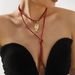 N12330 New Creative Design Small Fish Pendant Long Necklace Personalized Niche Polyester Rope Clavicle Chain_ipsvogv.com