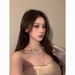 Beauty Pearl Hollow Butterfly Zircon Necklace Tassel Necklace, Light Luxury Niche Design, High-end Clavicle Chain_ipsvogv.com