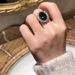Daifei Style Blue Oversized Pigeon Egg Red Crystal Inlaid Index Finger Ring, Tanzanite Colored Women's Ring_ipsvogv.com