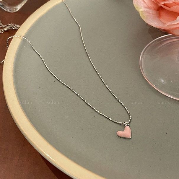 Sweetheart Candy Colored Crystal Zircon Necklace, Light Luxury And High Grade, Love Rainbow Collar Chain, Female_ipsvogv.com