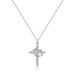 Brass Real Gold Electroplating Hot Sales Inlaid Zircon Cross Personality Creative Pendant Fashion Ladies Necklace_ipsvogv.com