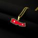 stainless steel retro oil drop Nepal map necklace men and women couples ethnic style hot selling accessories_ipsvogv.com