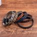 Men's Simple Cross PU Leather Bracelet Personality Bangle Magnetic Clasp Wristband Jewelry_ipsvogv.com
