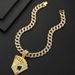 Thick buckle Cuban necklace environmentally friendly alloy hip hop playing cards handsome hiphop American chain_ipsvogv.com