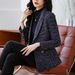 Women's Clothing loose all-match elegant Plaid casual slimming suit top_ipsvogv.com