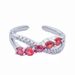Red Zircon Open Ring, Cross Shaped, Light Luxury, High-end, Ins, Cool Style, Personality, Niche Design, Ring For Women_ipsvogv.com