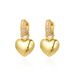 Women’s Jewelry Set Fashion Copper Plated Real Gold Inlaid Zircon Star Heart Earrings Female INS Fashion Light Luxury Personality French Earrings_ipsvogv.com