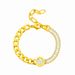 European And American Cross-border Fashion Niche Advanced All-match Dia Chain Round Card Irregular Titanium Steel Metal_ipsvogv.com