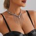 ins Light Luxury High-grade Stainless Steel Texture Love Collarbone Chain Fashion Sense Tassel Necklace Women_ipsvogv.com