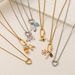 Women's Jewelry Stainless Steel Furnace Vacuum Plating Real Gold Twisted Open Ring Pearl Paper Clip Detachable Basic Chain_ipsvogv.com