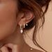 Women’s Jewelry Set Fashion Brass Real Gold Electroplating Hot Sales Pearl Simple Circle Fashion Ladies Earrings Three Piece Set_ipsvogv.com