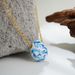 Fashion Ethnic Style Blue And White Porcelain Necklace New Chinese Style Oil Drip Enamel Ceramic Clavicle Chain_ipsvogv.com