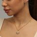 Titanium Steel Demon Eye Square Necklace Ring Set Stainless Steel Gold Diamond Zircon Niche Jewelry_ipsvogv.com