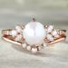 High Beauty Women's Ice Queen Big Pearl Design Luxury Jewelry Pair Ring_ipsvogv.com
