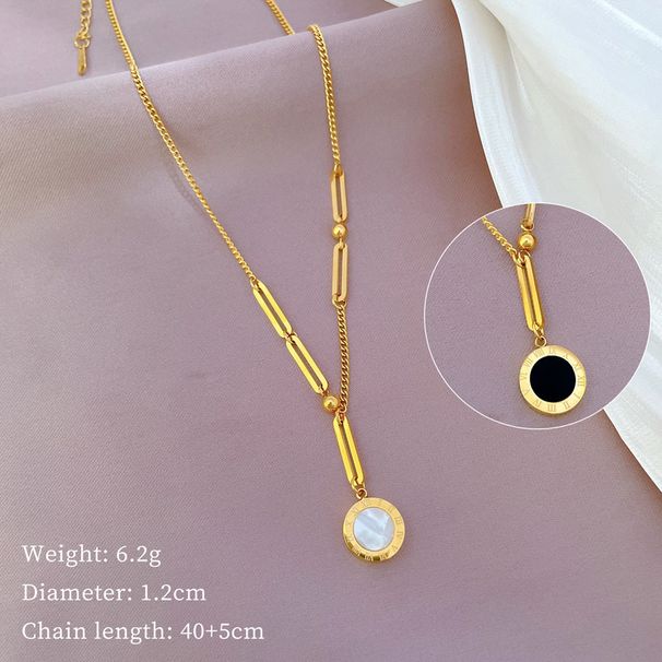 【 Full Body Titanium Steel 】 Roman Double-sided Chain Temperament And Personality Are Extremely Simple. The Real Gold_ipsvogv.com