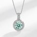 Silver Moissanite Necklace Full Of Diamond Round Cake Pendant Niche Design Clavicle Necklace Female_ipsvogv.com