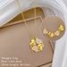 【 】 Women's New Necklace, Two Piece To Heart Opening Four Leaf Flower Full Diamond Versatile Clavicle Chain, Titanium_ipsvogv.com