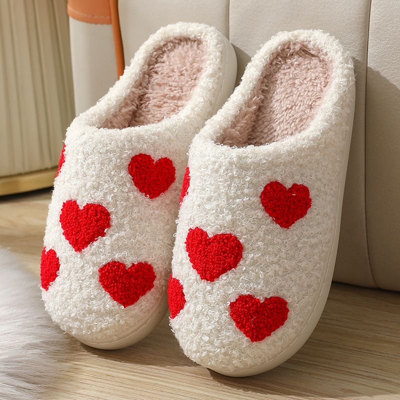 New winter smiley mushroom cotton slippers female indoor home non-slip home warm slippers_ipsvogv.com