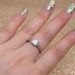 Princess Square Four Claw Moissanite Ring Square 1 Carat Diamond Ring Simple Proposal Wedding Female Ring_ipsvogv.com