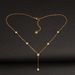 Women's Jewelry Set Fashion Niche Design Diamond Necklace Bracelet Stainless Steel Simple Thin Chain Clavicle Chain Light Luxury High End Bracelet_ipsvogv.com