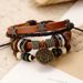 Twelve Constellations Red Agate Bracelet Punk Style For Women And Men Rivet Jewelry Korean Unique Multi-layer_ipsvogv.com