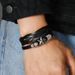 New Men's Multi-layer Beaded Leather Punk Style Personality Bracelet Jewelry_ipsvogv.com