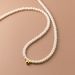 Minimalist Style Synthetic Pearl Women's Elegant Collarbone Chain Titanium Steel Necklace Light Luxury Accessory_ipsvogv.com