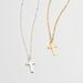 Gold Over Silver Cross Necklace For Women Small Stainless Steel Cross Pendant On 18 Inch Chain For Men And Women_ipsvogv.com