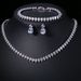 Elegant, Simple Versatile Dress, Banquet And Annual Meeting Accessories, Bride's Wedding Zircon Necklace, Earring Set_ipsvogv.com