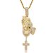 Pendants & Charms New Hip Hop Hands Folded Pendant Prayer Gesture Retro Hip Hop Necklace_ipsvogv.com