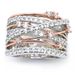 Sanjie's New Sparkling Diamond Micro Inlaid Zircon Creative Women's Cross Color Separation Ring_ipsvogv.com