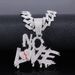 Unisex Hip Hop Full Diamond Letter Love NO LOVE Pendant Street Niche Hiphop Personality Cuban Chain_ipsvogv.com