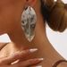 12692 Fashionable, Trendy, Personalized, and Elegant New with ZA Design, Leaf Fold Alloy Earrings_ipsvogv.com