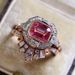 Sanjie 2024 New Instagram Engagement Set With Zircon Ring Fashion Alloy Jewelry_ipsvogv.com