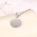 Women's Jewelry Compass Necklace Electroplated Rose Gold Necklace Stainless Steel Compass Engraved Round Pendant Necklace_ipsvogv.com