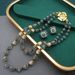 Italian Grandma Necklace West German Ear Clip Middle Ancient Beaded Sweater Chain Murano Cake Glass_ipsvogv.com