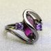 Blue Horse Eye Ring Women's Black Gold Electroplated Handpiece Sapphire Rings_ipsvogv.com